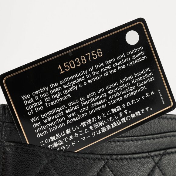 Chanel Black Lambskin Leather Quilted CC Card Holder - Picture 10 of 10